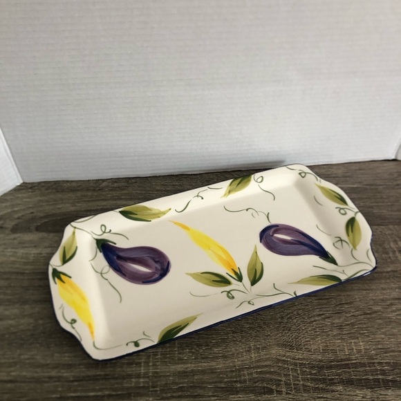 Vtg Farval Portugal Ceramic Serving Platter - Picture 1 of 12